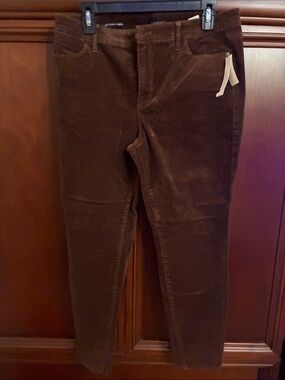 Womens Talbots Slim Straight jegging Corduroy Jeans - Brown